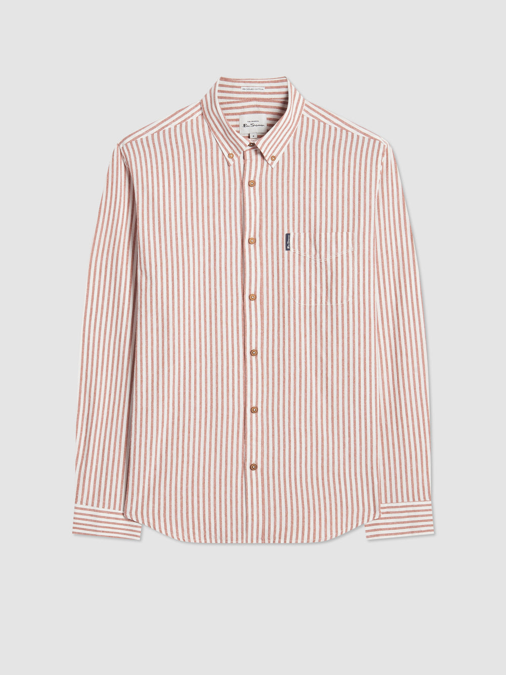 Chemises Ben Sherman Recycled Cotton Oxford Stripe Orange | YEG-54071819